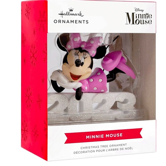 Hallmark Disney Minnie Mouse Pink Dress 2023 Christmas Ornament Retired - Picture 1 of 6